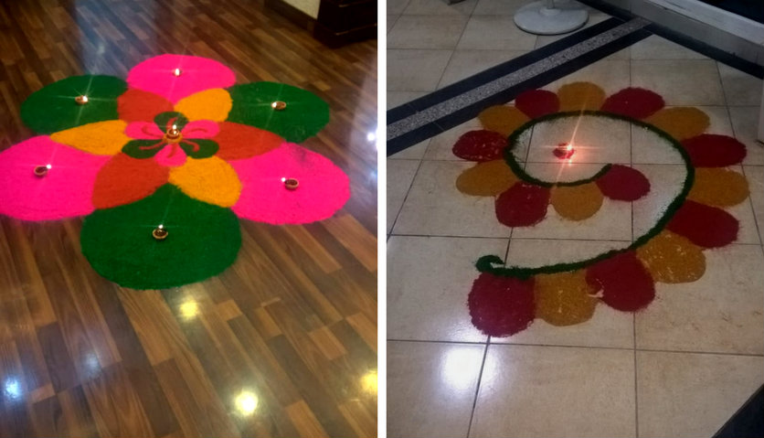 diwali celebration collage